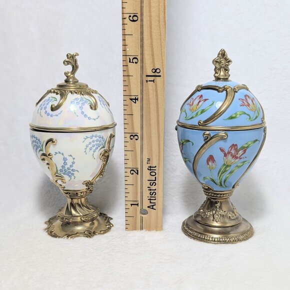 Franklin Mint House of Faberge Musical Egg, Set of Two - Picture 10 of 10